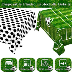 WNINK soccer tablecloth grass pattern decor enhances sporty vibes at events.