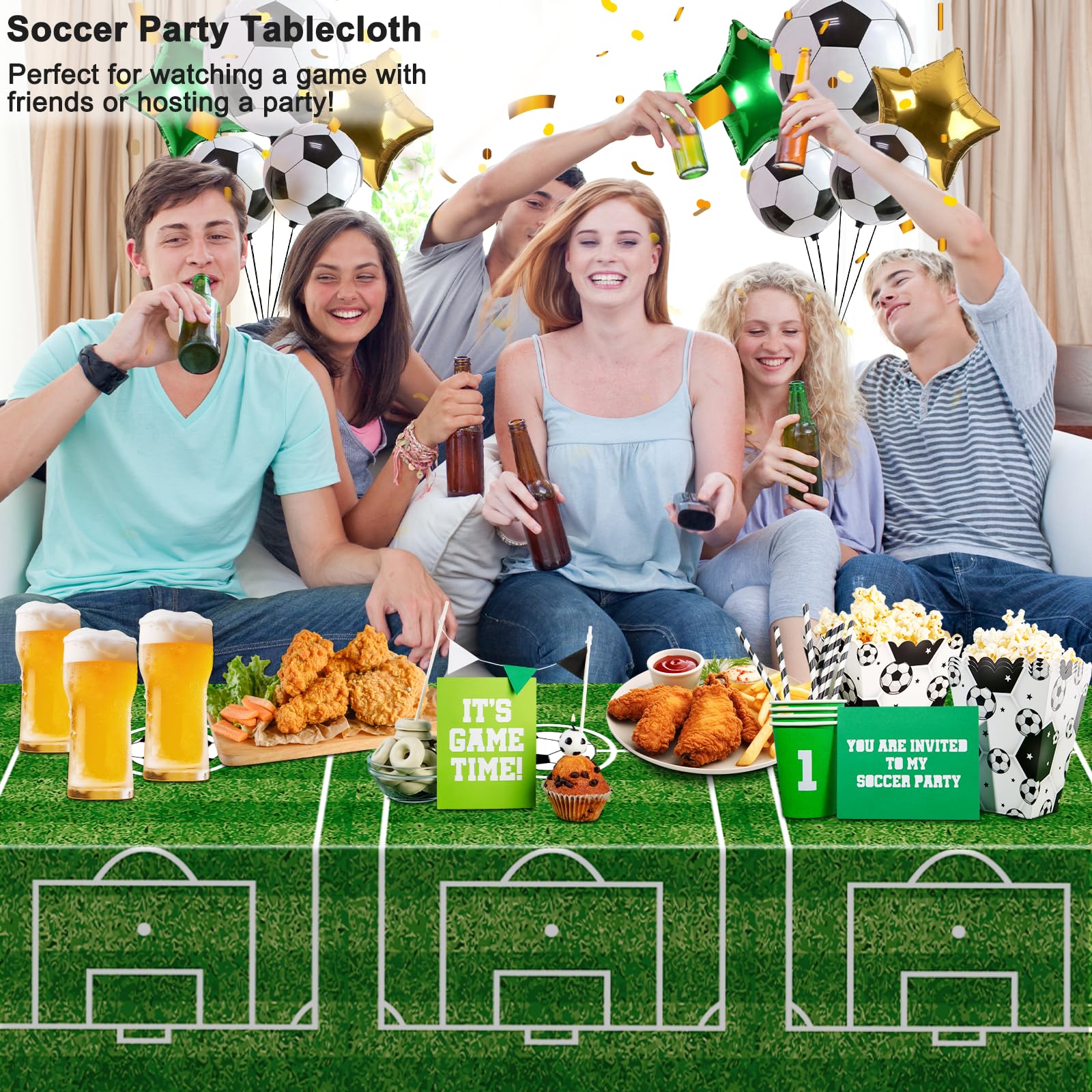 Waterproof surface resists spills for easy cleanup after the game.