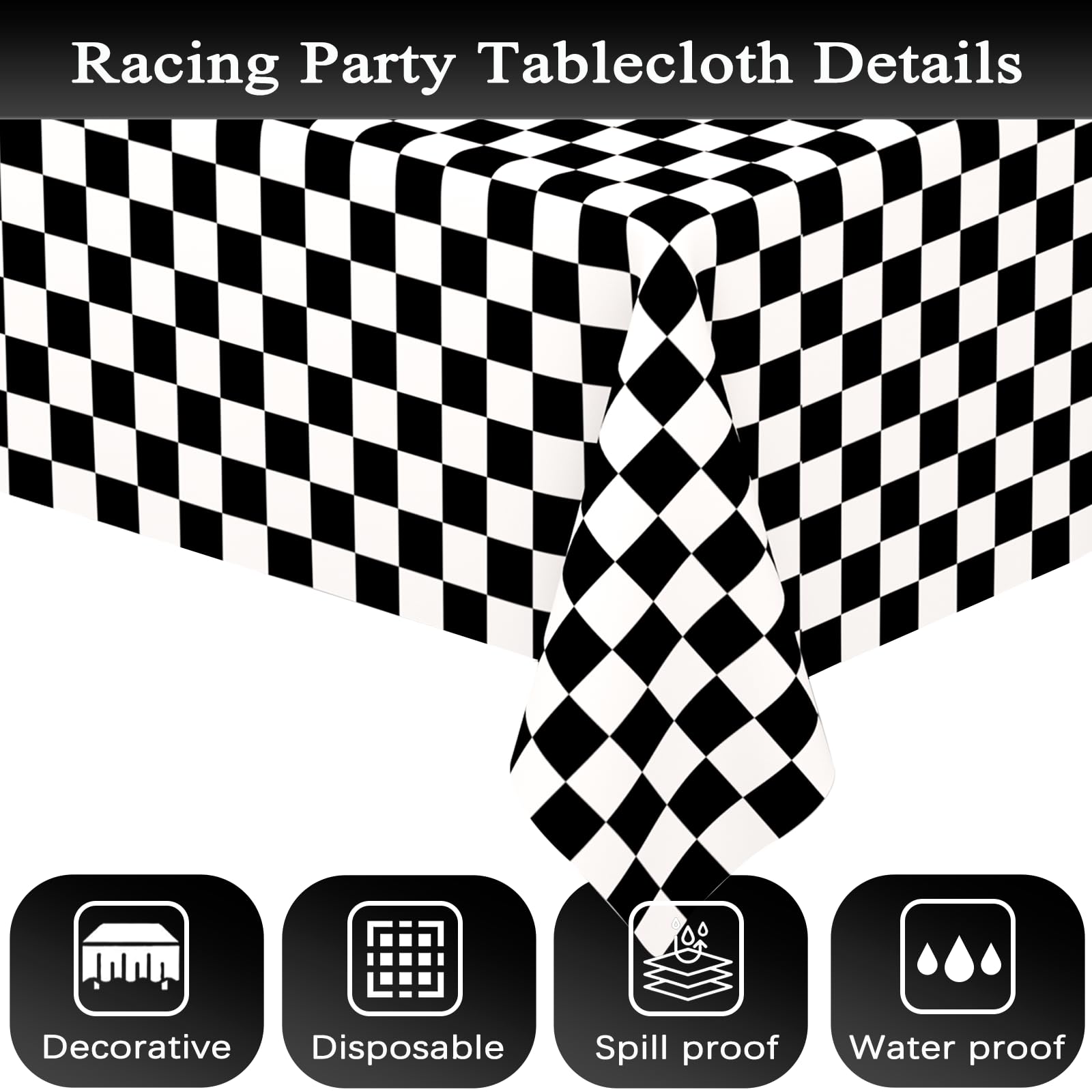 WNINK waterproof tablecloth on table surface enables quick cleanup.