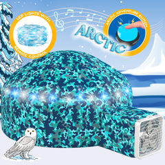 W&O Arctic Camo Aerodome with LED lights for vibrant indoor play.