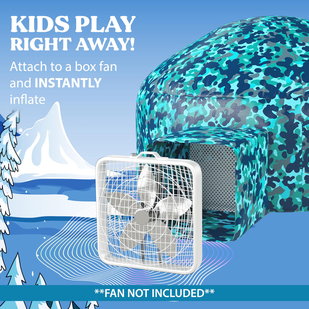 W&O Arctic Camo Aerodome side view shows sturdy structure for kids.