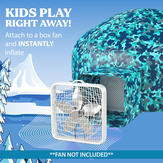 W&O Arctic Camo Aerodome side view shows sturdy structure for kids.
