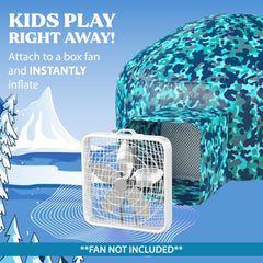 W&O Arctic Camo Aerodome side view shows sturdy structure for kids.