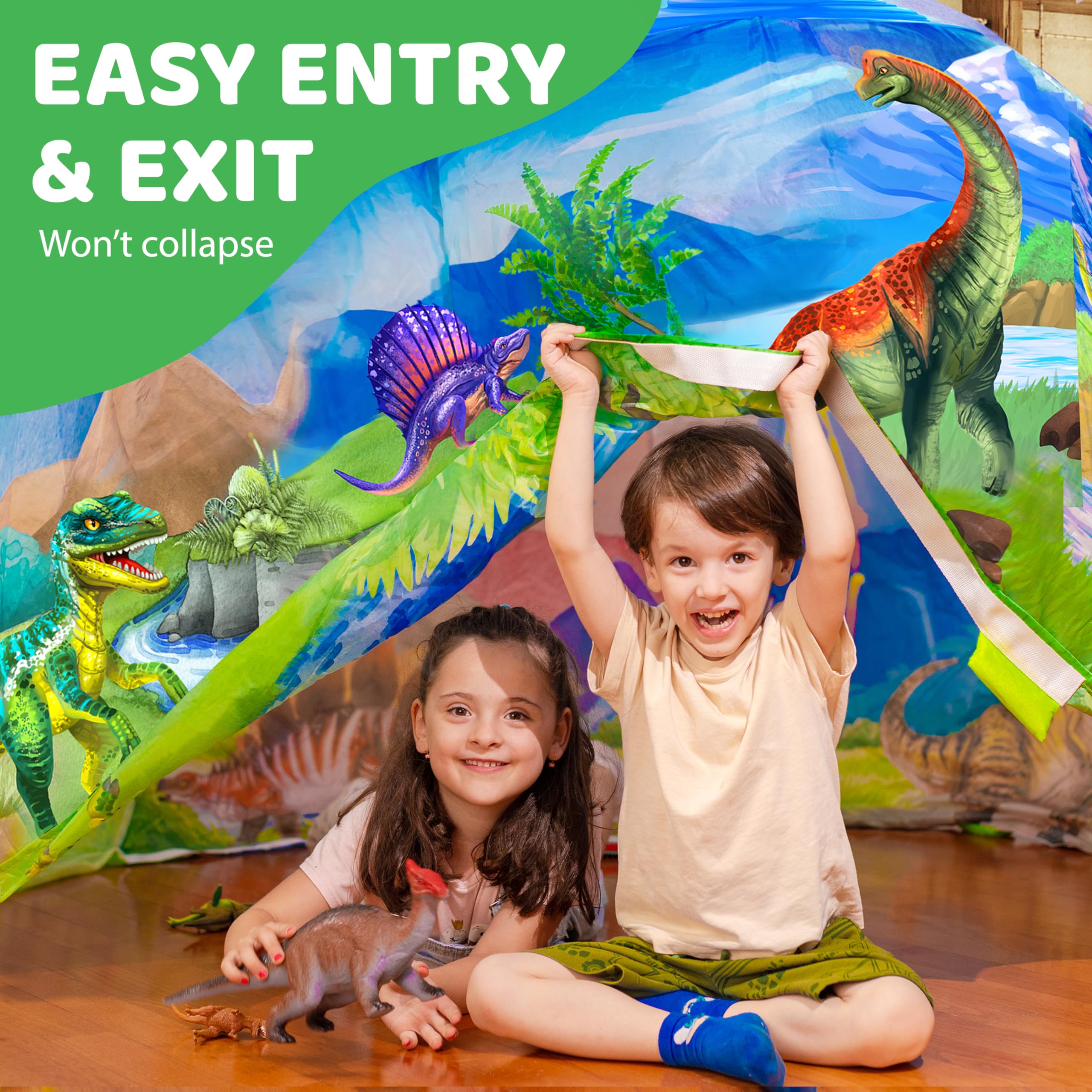 W&O Dino Aerodome LED light modes to customize playtime mood