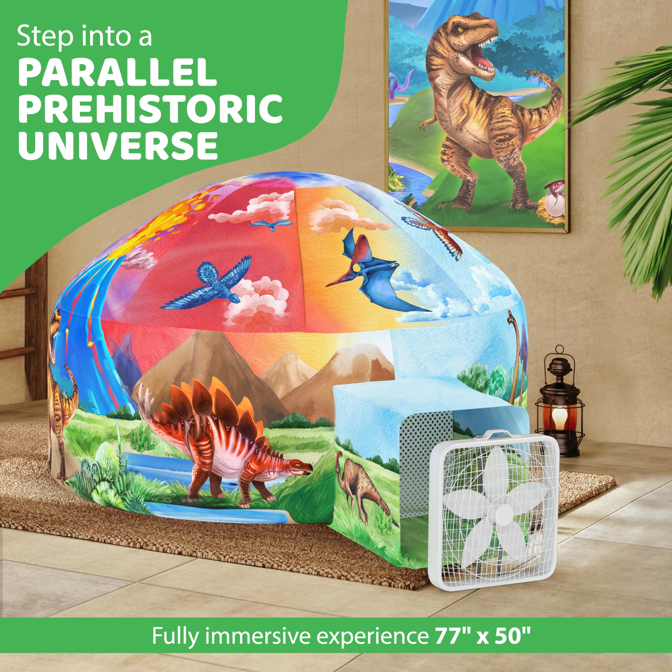 W&O Dino Aerodome safe and breathable design for indoor fun
