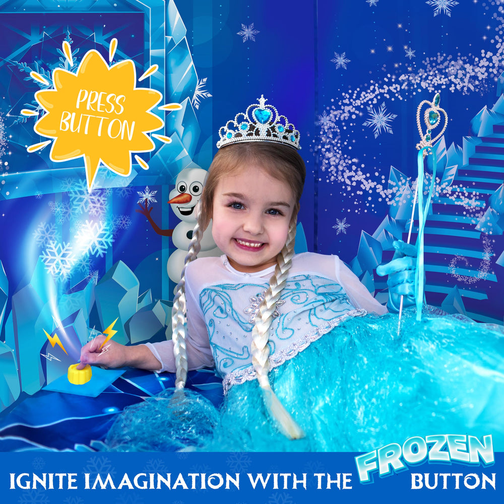 W&amp;O Frozen Princess Tent includes a sound button delivering six enchanting effects.