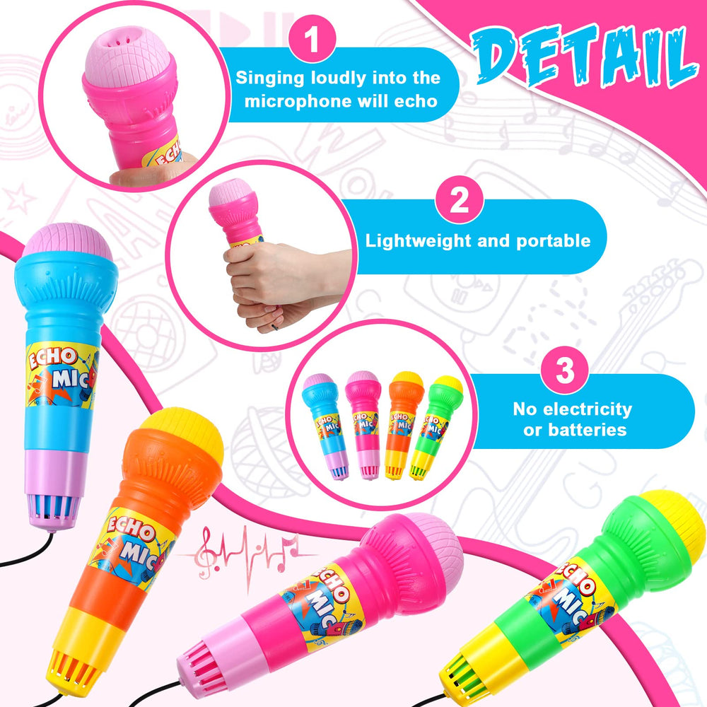 Woanger battery-free microphone toy that provides long lasting play without charging.