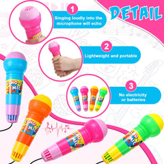 Woanger battery-free microphone toy that provides long lasting play without charging.