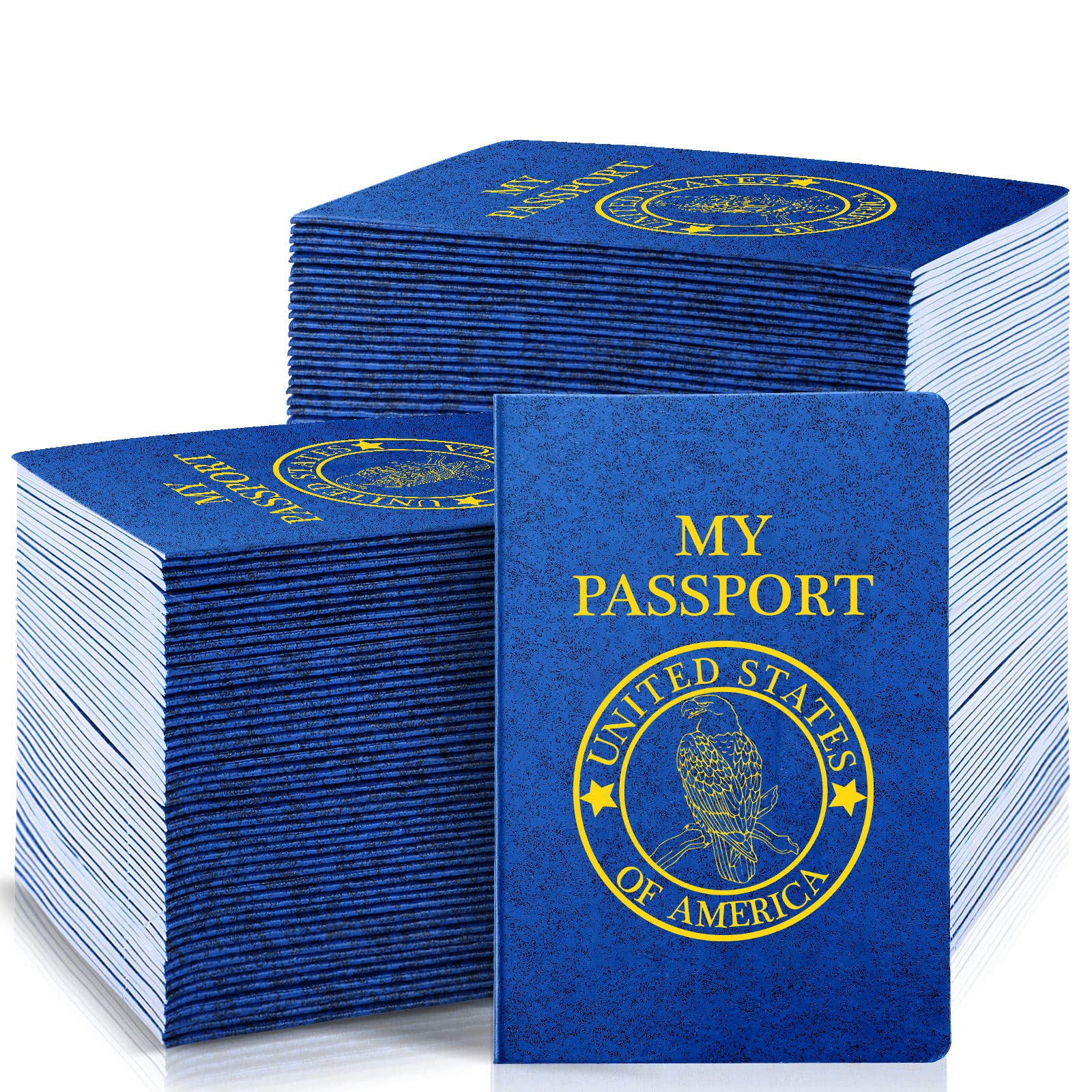 Woanger passport with blue cover front, great for pretend travel