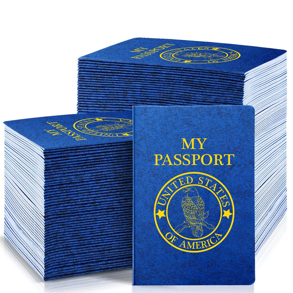 Woanger passport with blue cover front, great for pretend travel