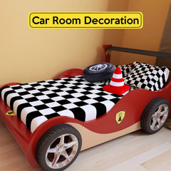 Woanger race car room decor set brings bold, car-themed style to any space.