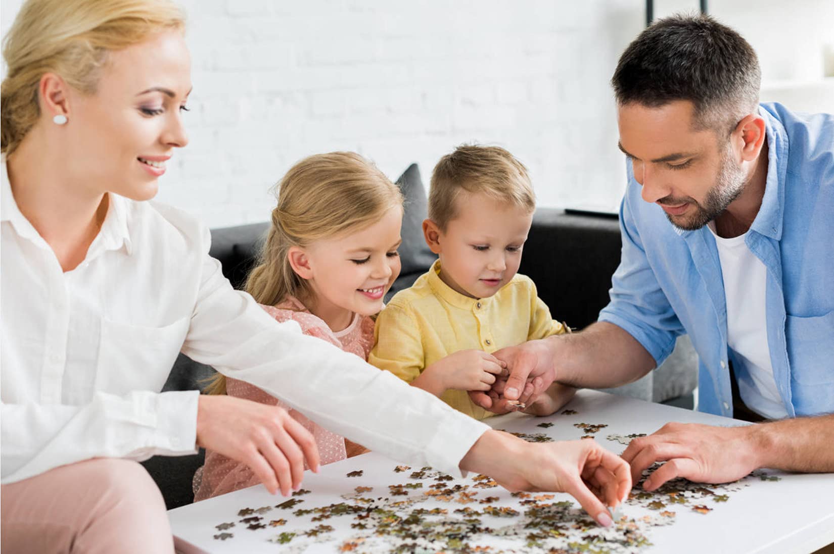 Wobehsk Easter Egg Puzzle on table promotes cozy family time