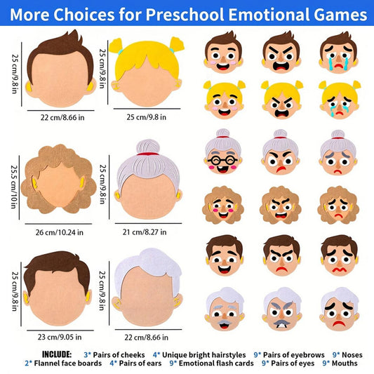 WOBOX happy-face felt piece promotes positive recognition during guided storytelling.