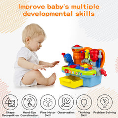 Woby workbench bench clamp sound supports finger coordination during play.