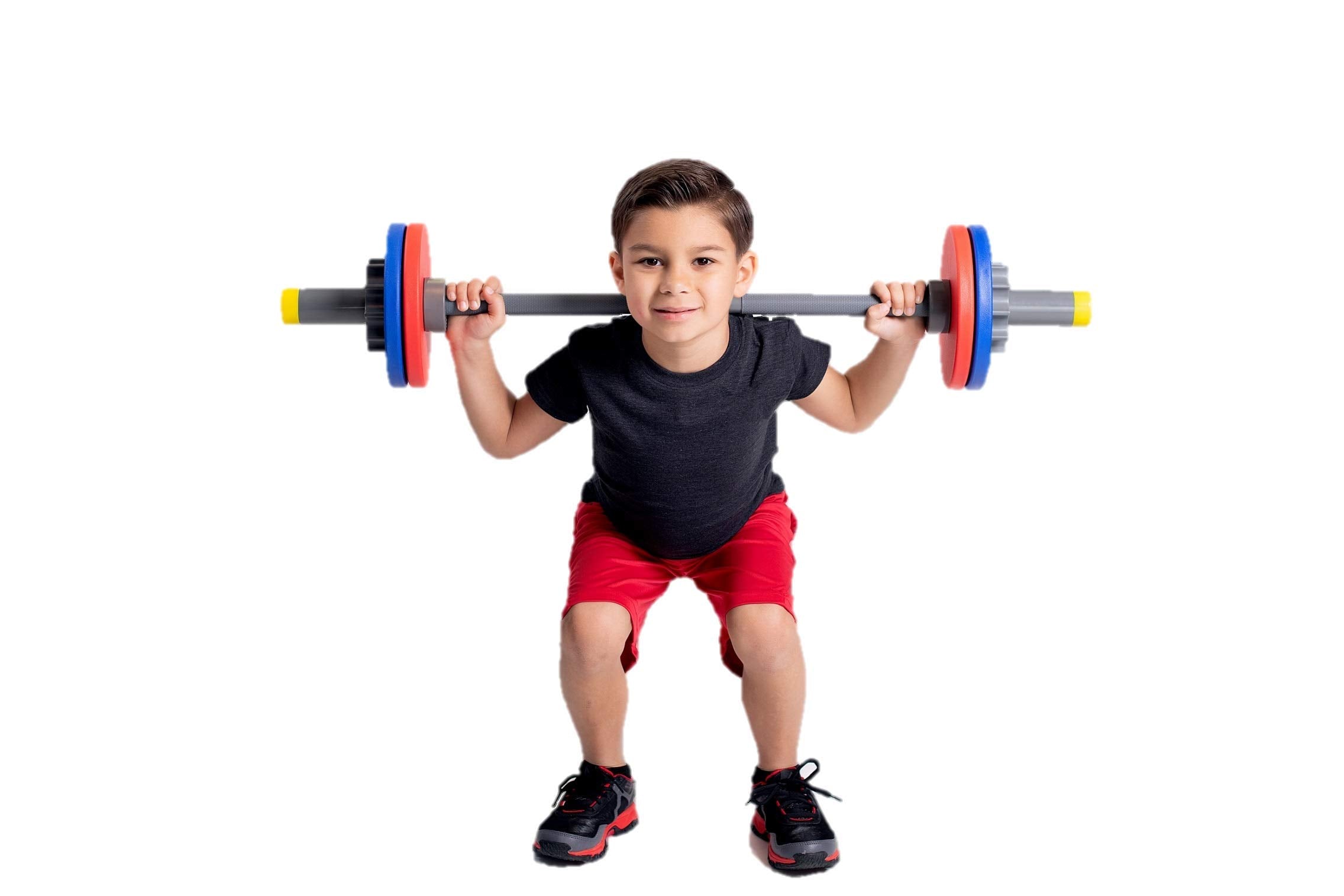 WOD Toys Barbell Mini dimensions 3 ft length suited for kid-sized workouts.
