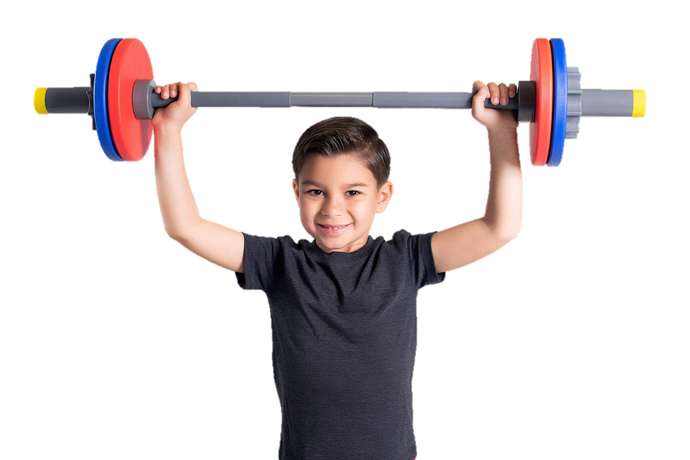 WOD Toys Barbell Mini two mini collars for secure at-home lifting sessions.