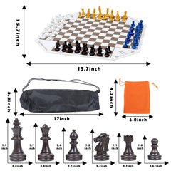 WodGod 64 colorful chess pieces for easy piece recognition