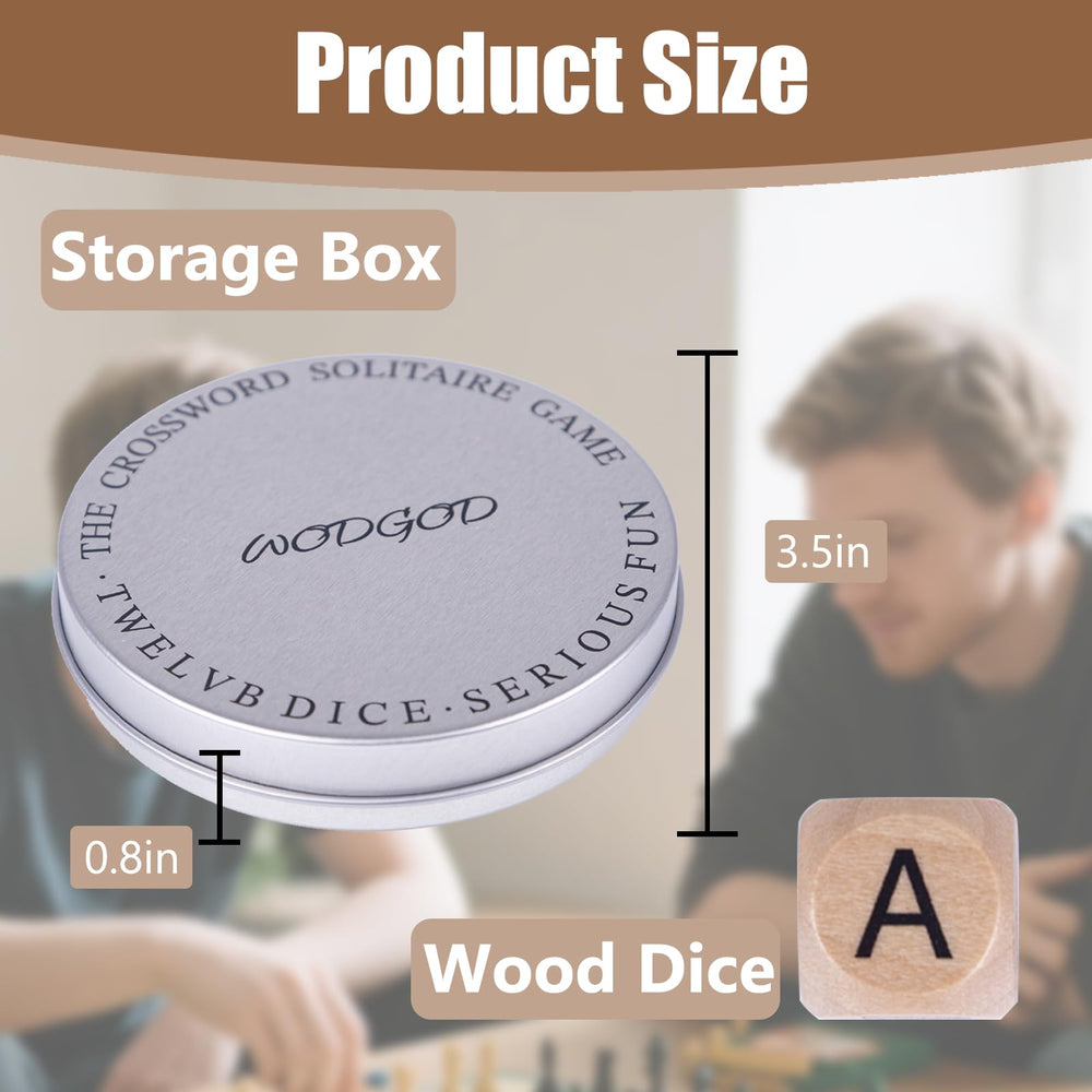 WodGod Crossword Dice Letters Deck arranged for strategic language practice and varied word options.