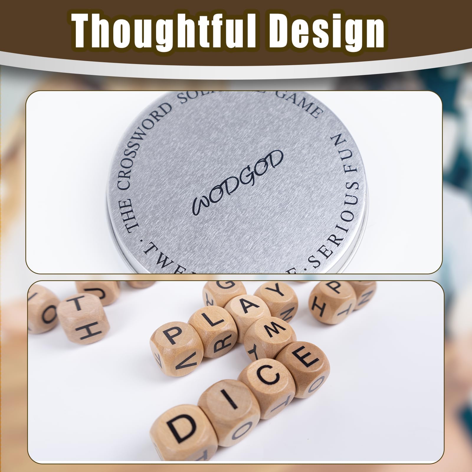 WodGod Crossword Game solo-play option supports vocabulary practice anytime