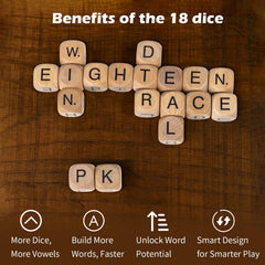 WodGod premium wooden dice, gift-ready for language lovers and puzzle fans.
