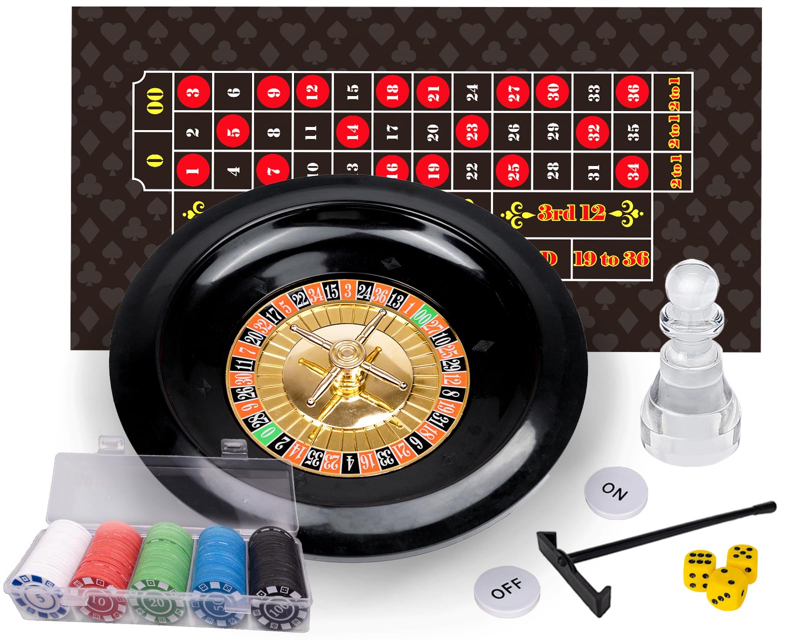 WodGod roulette wheel 10-inch for smooth spins and authentic casino vibes.