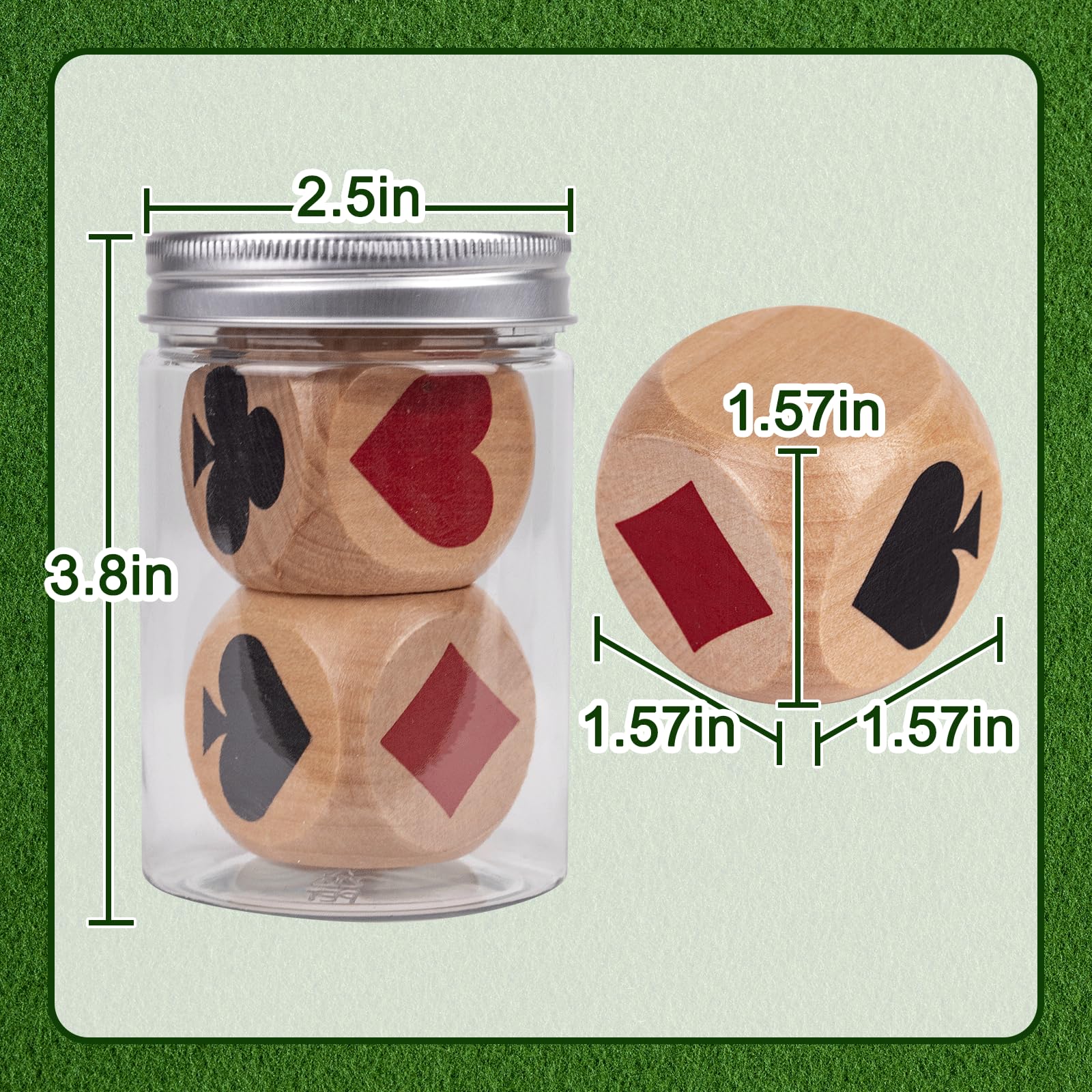 WodGod wooden cube dice with durable color markings for lasting use.