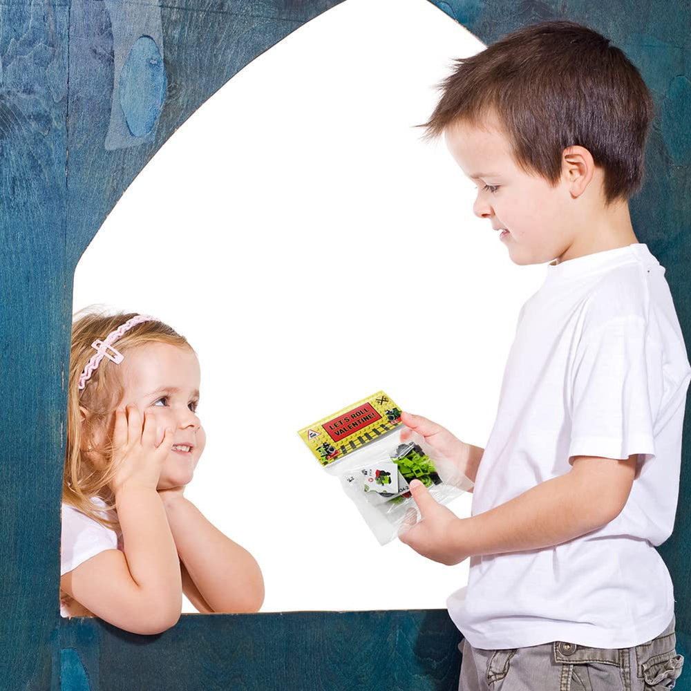 Bright, festive blocks ideal as classroom prizes and party favors