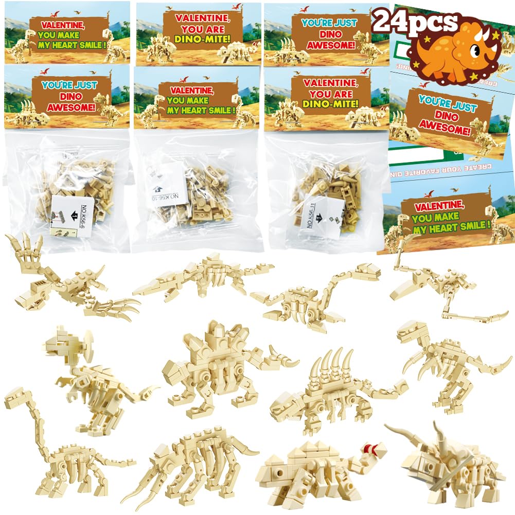 WODMAZ dinosaur building blocks pack displaying varied dinosaurs for imaginative play and Easter gifting