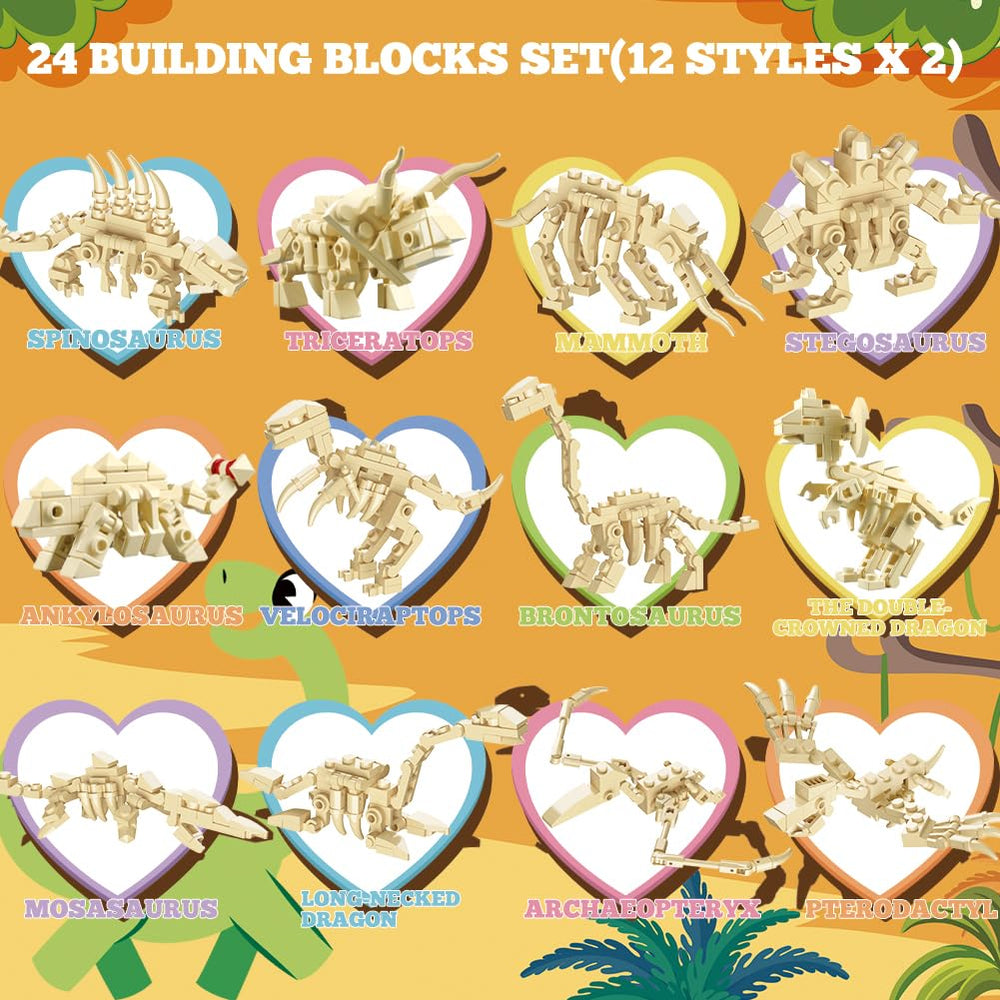WODMAZ 12 unique dinosaur designs arranged for easy sorting and storytelling fun