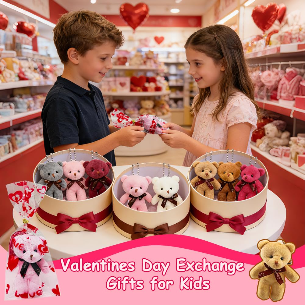 WODMAZ valentines bear with card can be attached to bags or kept as a keepsake.