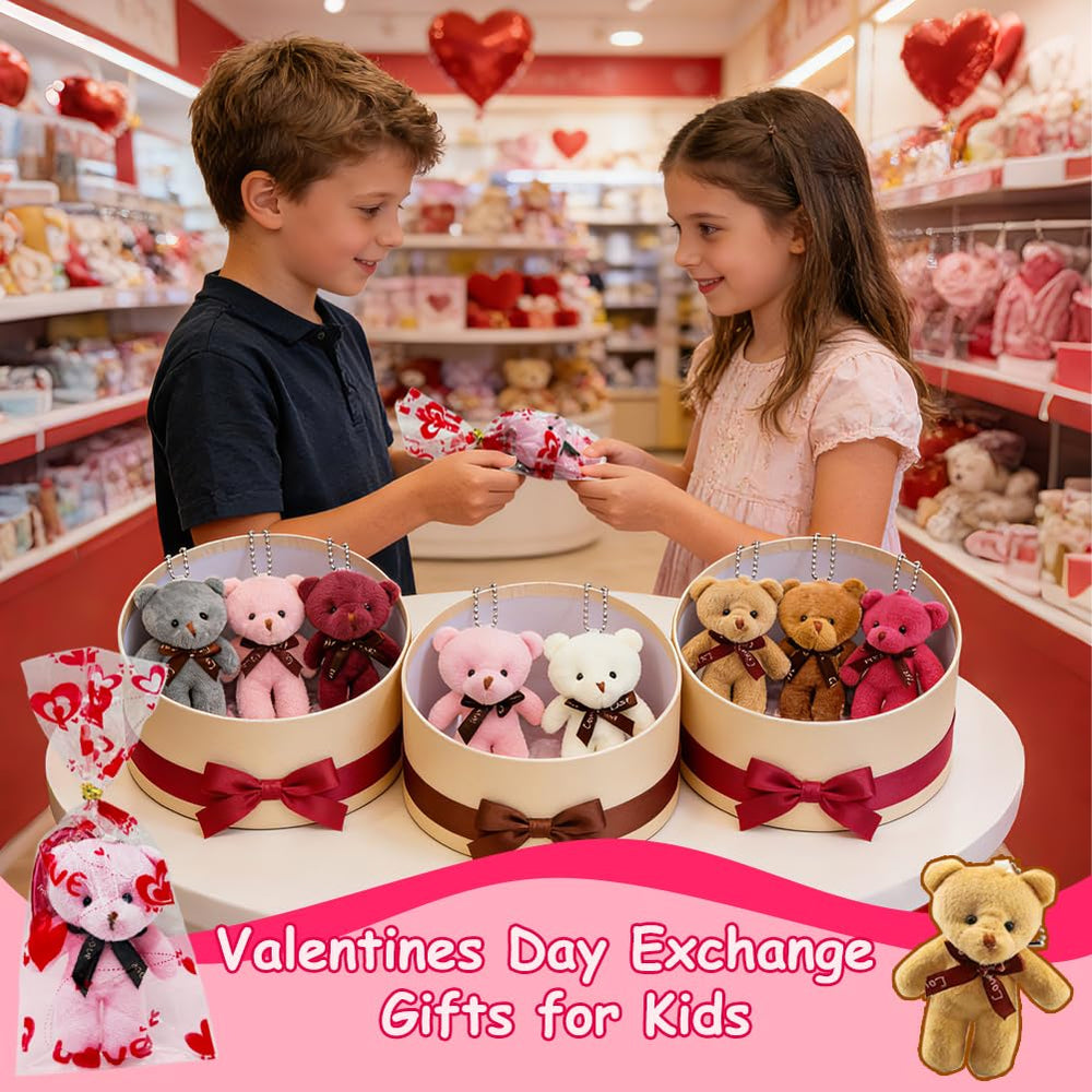 WODMAZ valentines bear with card can be attached to bags or kept as a keepsake.