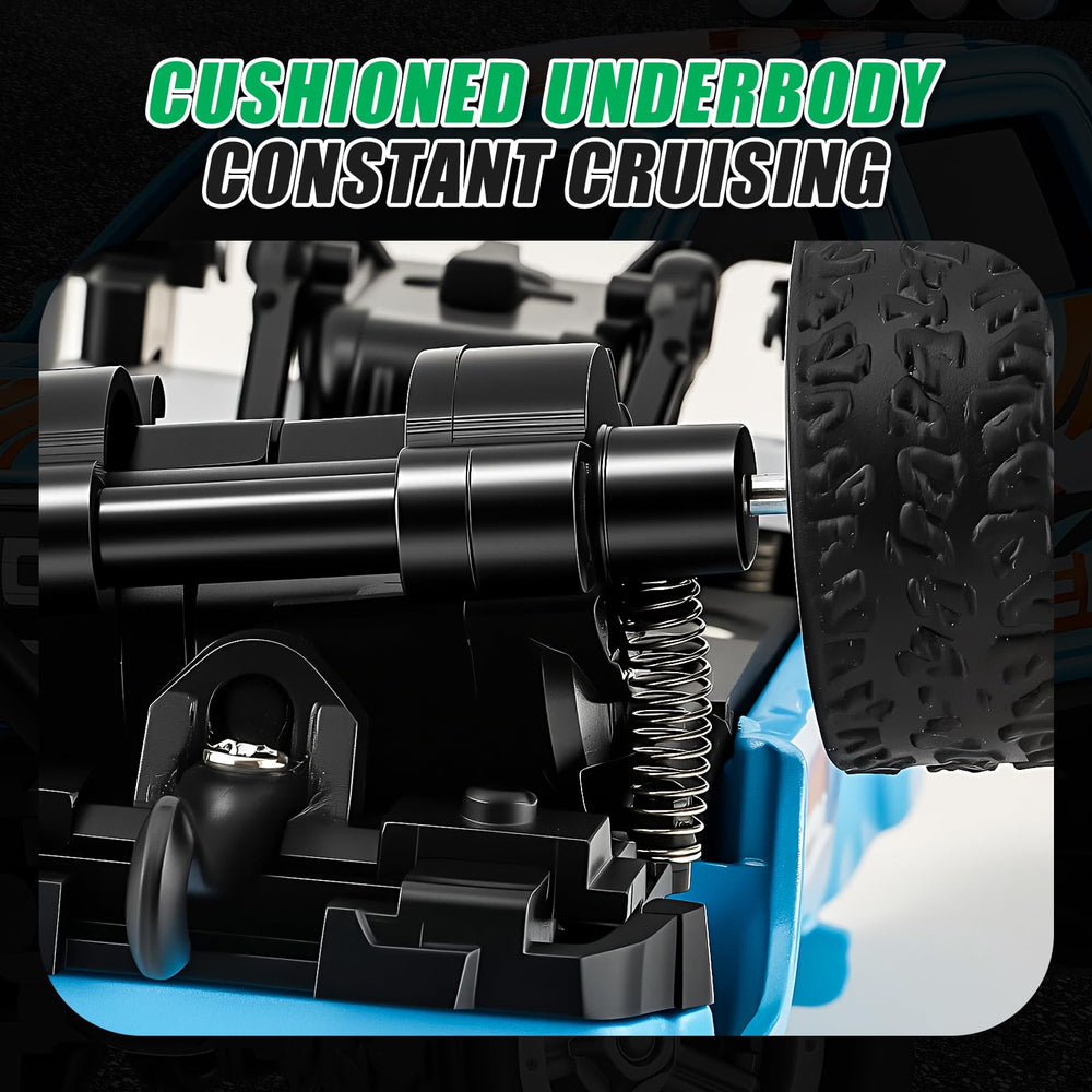 WOHEIHEI blue RC truck with 3-speed gears for varied racing