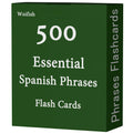 Woifish Spanish Phrases Flash Cards cover, durable and portable learning for beginners.
