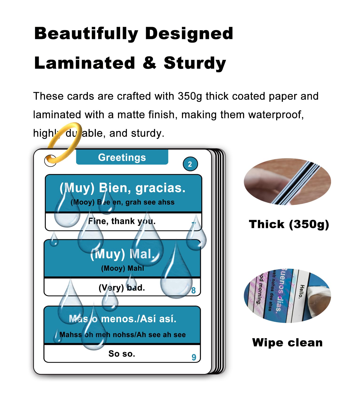 Woifish travel-friendly flash cards on-the-go study in backpacks or pockets.