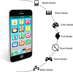 Wolmund Toy Learning Phone shows colorful LED lights for sensory engagement