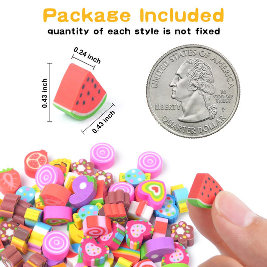 Wolpark Food Heart Mini Eraser donut pattern for art projects