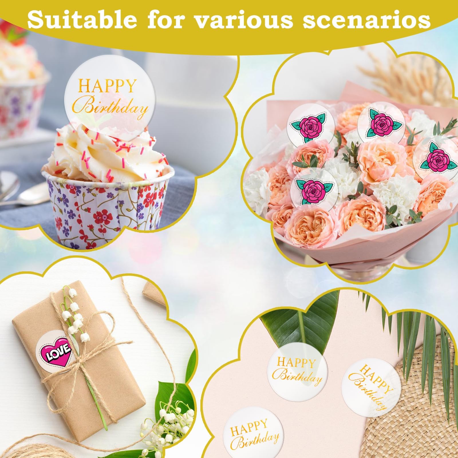 Wolpark reusable cake toppers are easy to wipe clean for repeated celebrations.