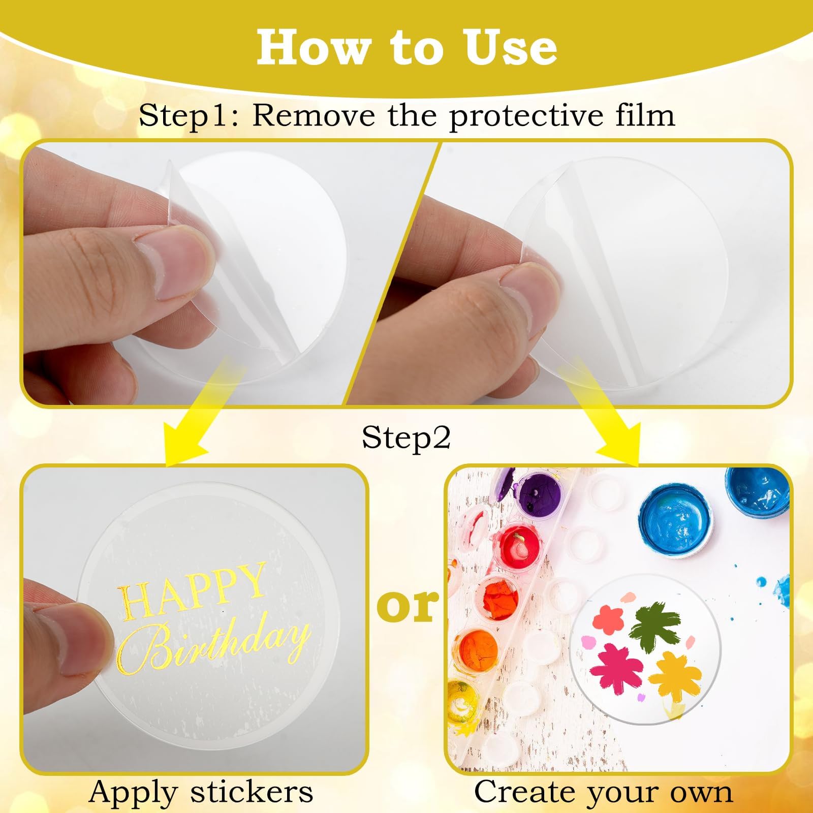 Wolpark sturdy acrylic sticks provide stability for dessert toppers.