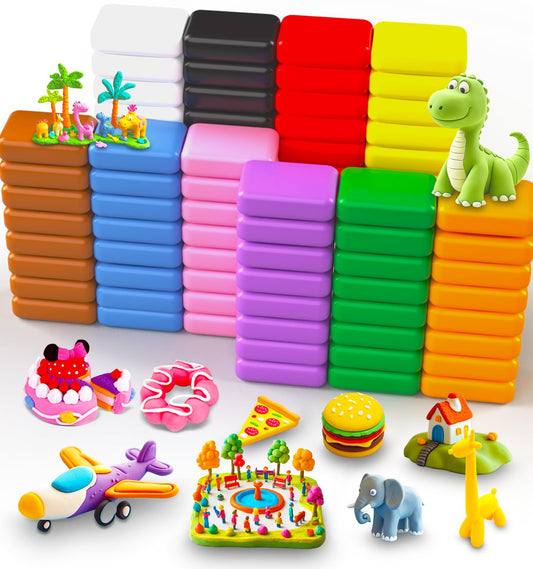 Wolwefa air dry clay – vibrant color pack for arts, crafts, and imaginative play.