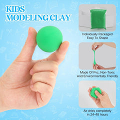 Wolwefa Green Air Dry Clay texture demonstrates soft, non-toxic material for kids' projects