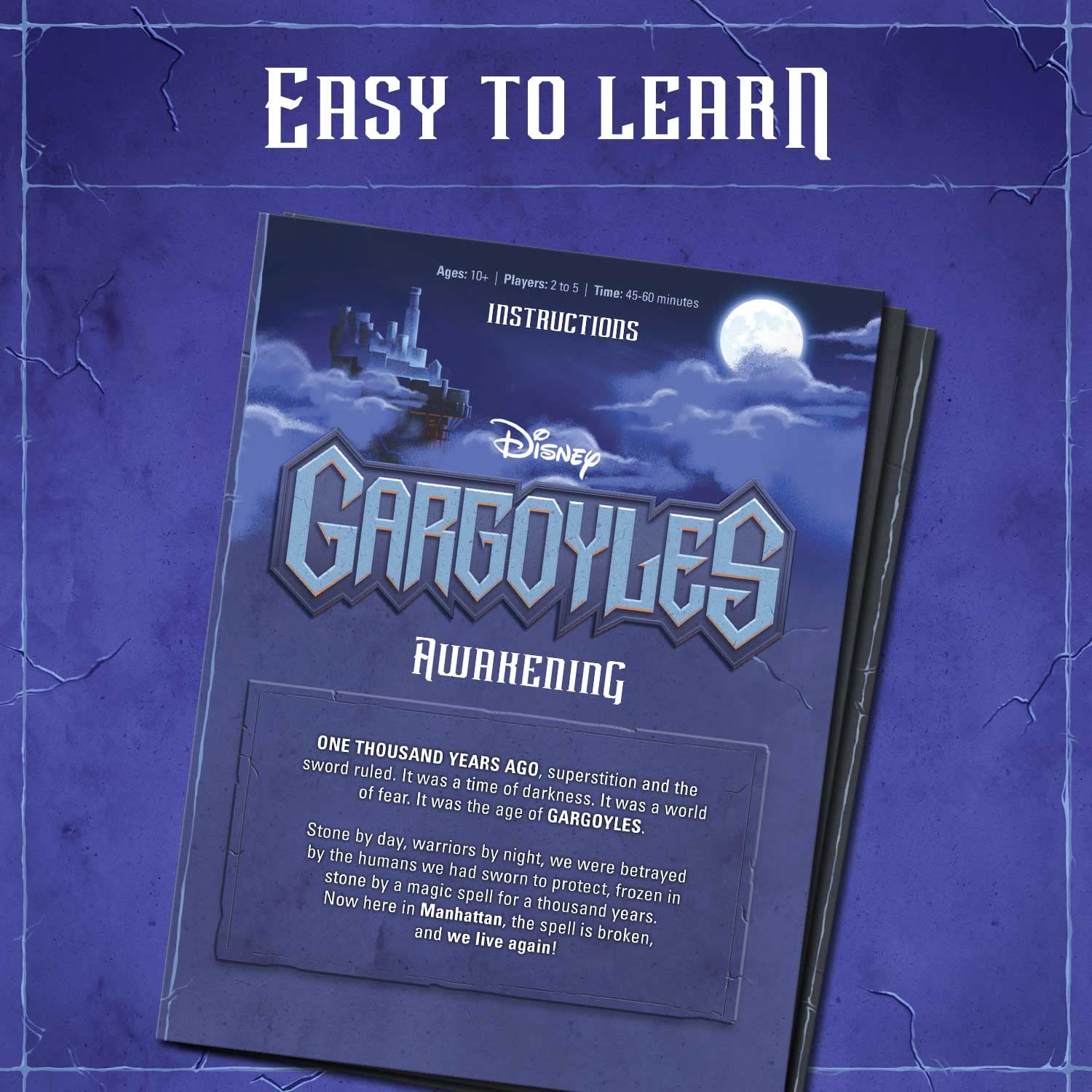 Wonder Forge Disney Gargoyles Awakening 3D cityscape board visuals immerse players in Manhattan battles