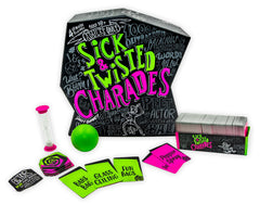 Wonder Forge Sick & Twisted Charades players acting, boosting laughter and social interaction