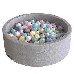 Wonder Space Deluxe ball pit with soft plush cover for gentle skin contact.