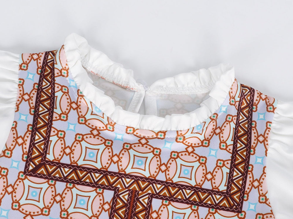 WonderBabe Prairie Dress sleeve detail with elastic cuffs for easy movement