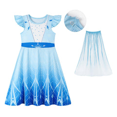 WonderBabe Princess Dress removable cape adds magical flair to costume.