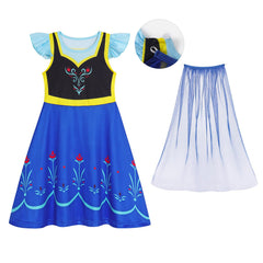 WonderBabe Snow Queen dress removable cape adds versatile styling.