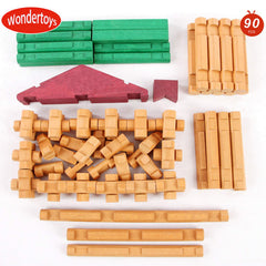 Step-by-step instruction card from Wondertoys guiding young builders.