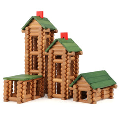 Wondertoys wood logs set easy storage after play.