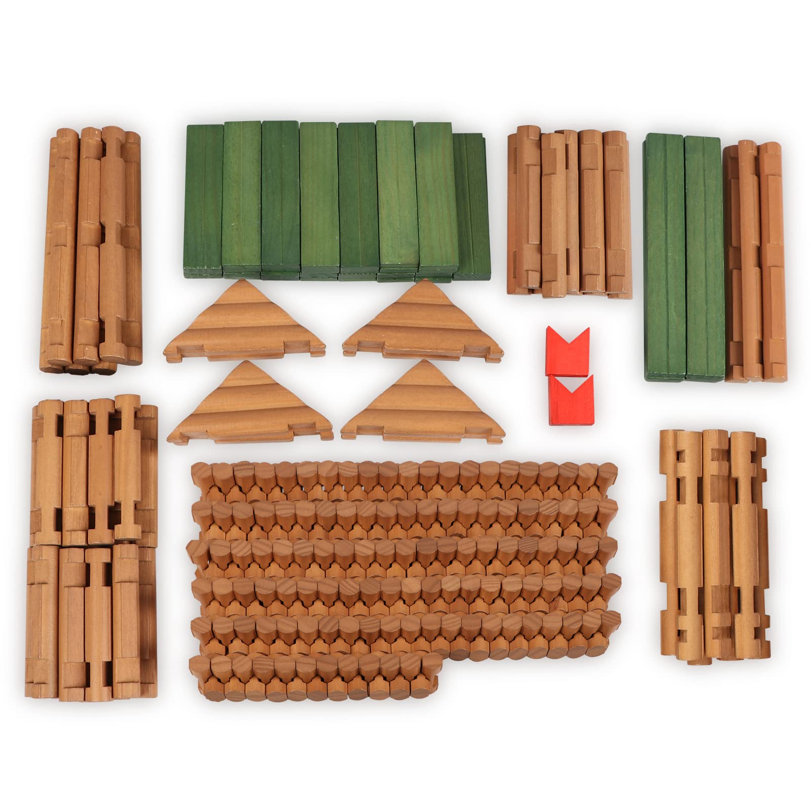 Wondertoys logs set supports hand-eye coordination.