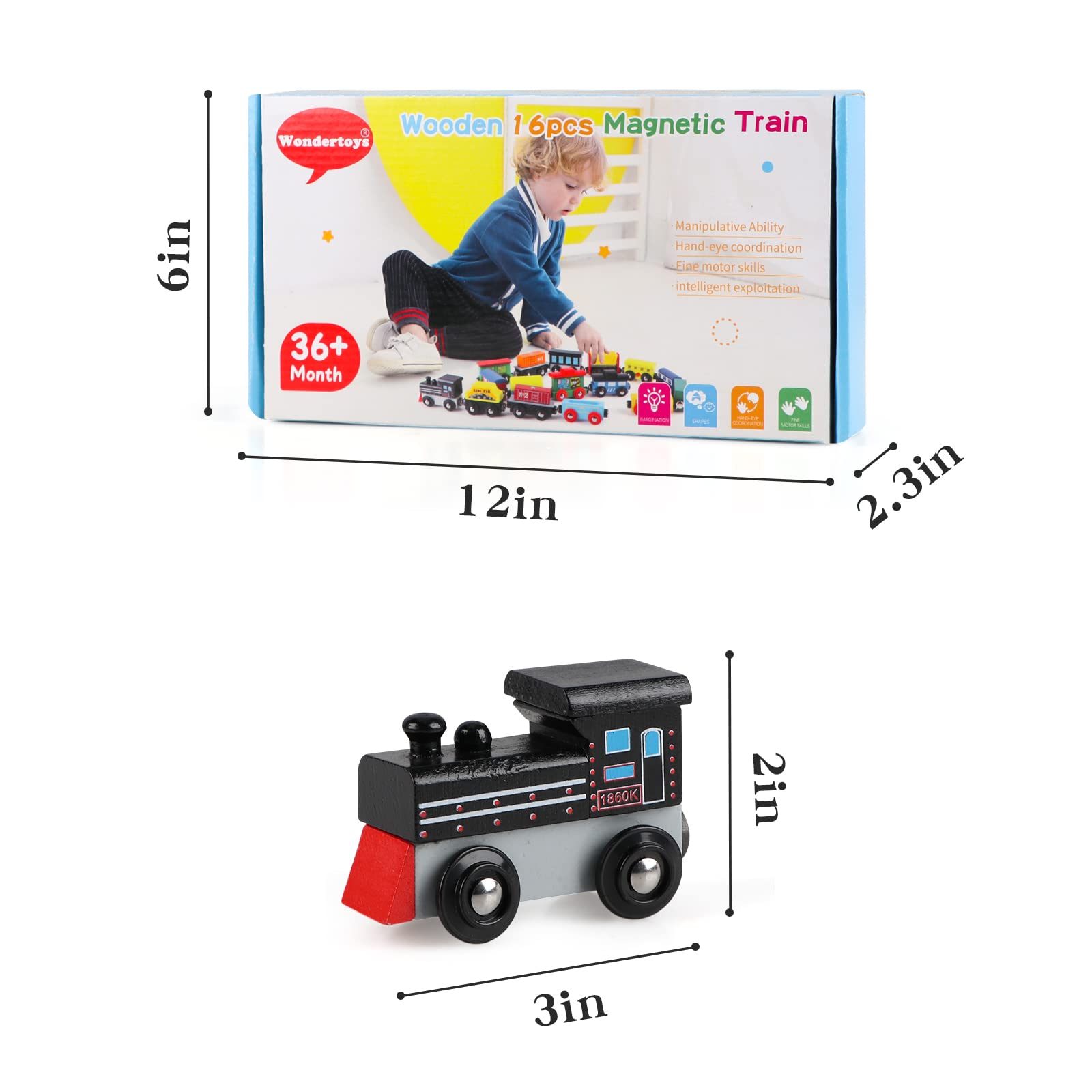 Wondertoys natural wood and non-toxic paints support safe, durable play surfaces.